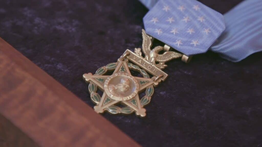 The Medal of Honor, with its distinctive star-shaped design