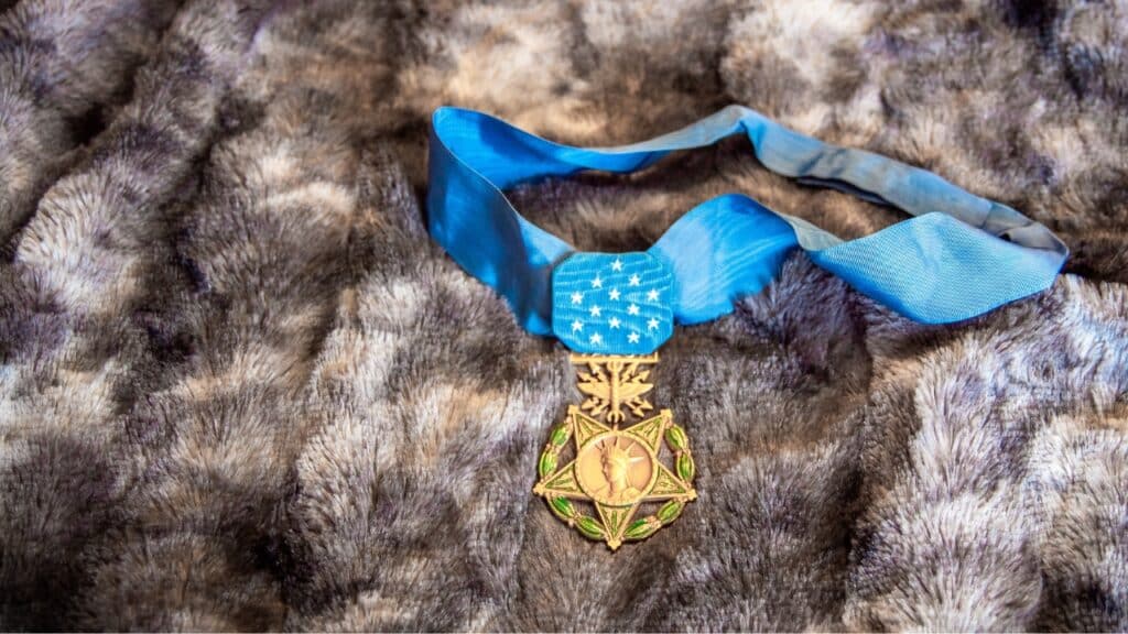 The Medal of Honor, a prestigious military decoration awarded for acts of valor in combat, representing the origin and evolution of this distinguished award
