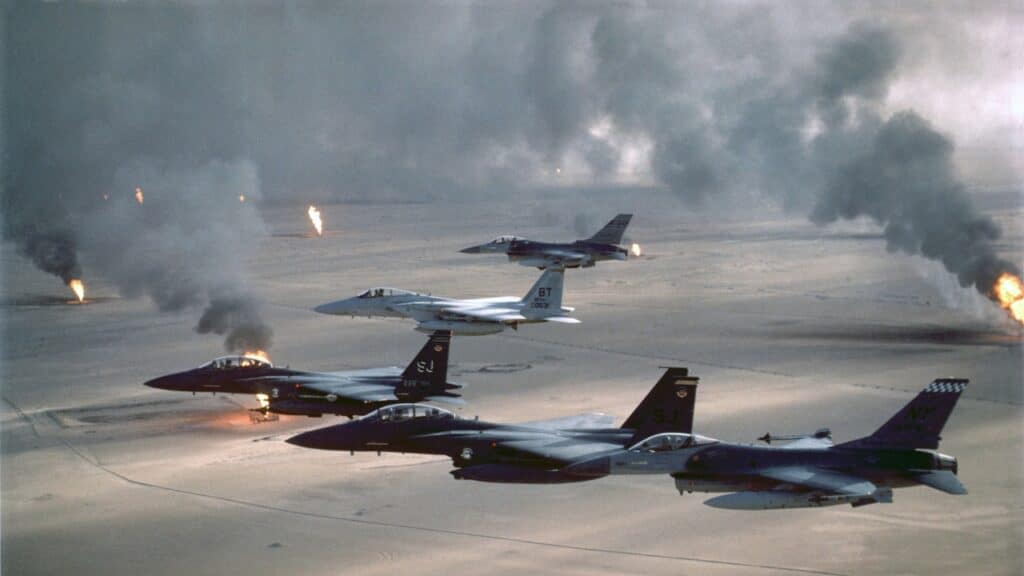 U.S. Air Force function and involvement in conflicts and humanitarian operations such as operation desert storm