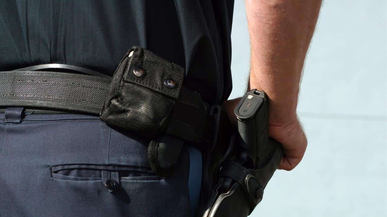 Police Weapon holstered