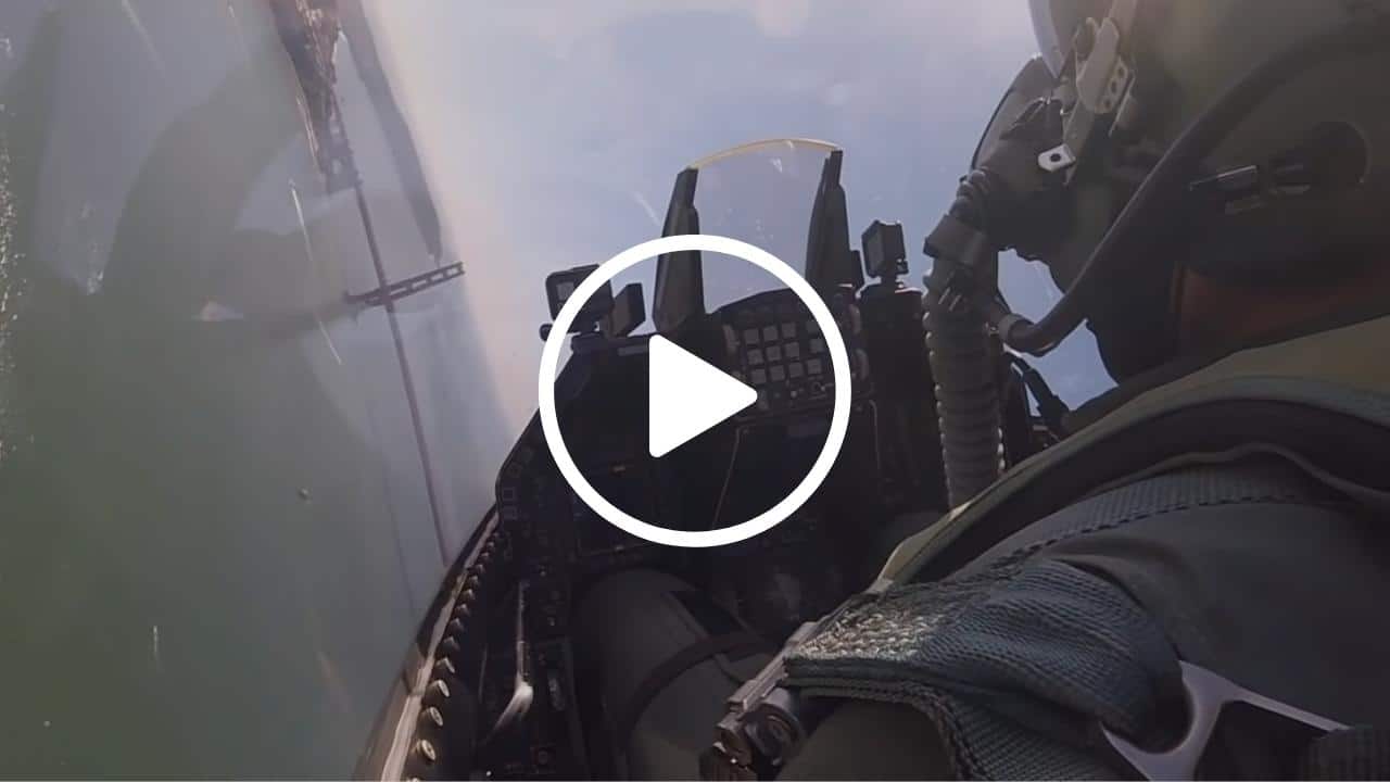 WATCH F16 Fighter Jet Cockpit Footage Over San Francisco